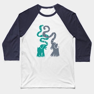 Two elephants Baseball T-Shirt